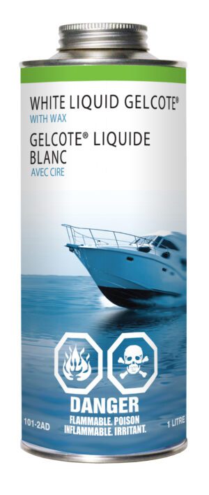 White liquid gelcote - 1L (32 oz) can part number 101-02AD
