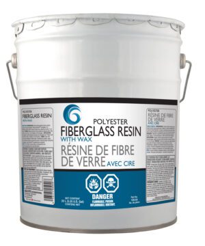 Fiberglass Resin polyester with wax - 20L ( 5.25 gal ) can part number 105-04