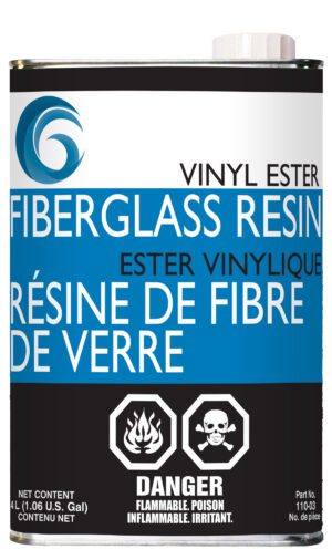 Fiberglass Resin Vinyl Ester - 4L ( 1.06 gal ) can part number 110-03