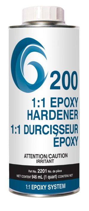 New system epoxy resins & hardeners 200 1:1 Hardener - 946 ml ( 1 quart ) can part number 2201