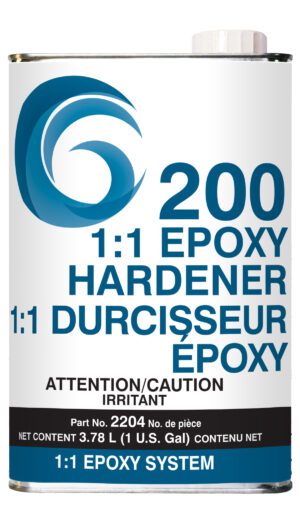 New system epoxy resins & hardeners 200 1:1 Hardener - 3.78L ( 1 gal ) can part number 2204