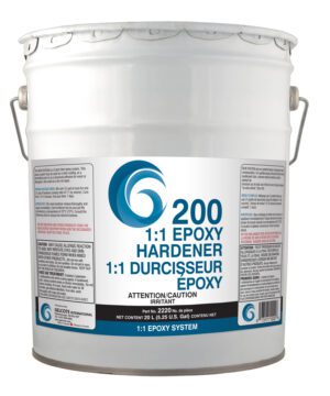 New system epoxy resins & hardeners 200 1:1 Hardener - 16.5L ( 4.35 gal ) pail part number 2220